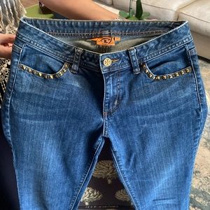Tory Burch Straight Leg Blue Jeans